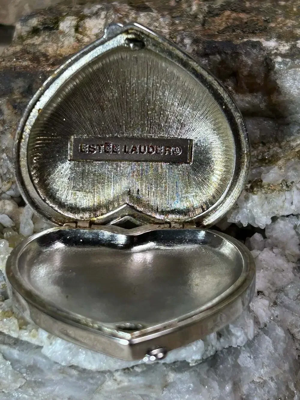 Estée Lauder Vintage Silver tone Heart Shaped perfume box